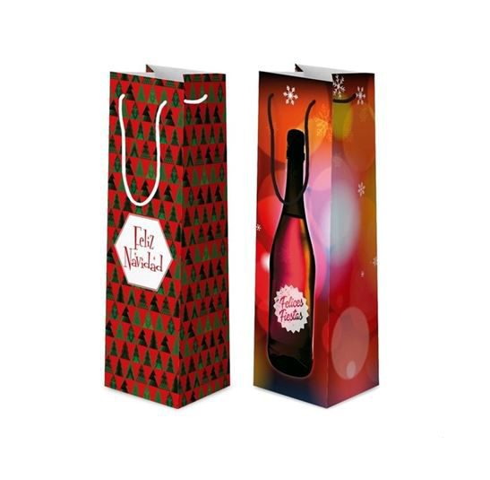 NVD BOLSA REGALO BOTELLA NAVIDAD
