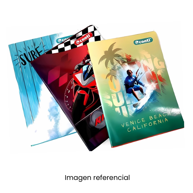 CONTI CUADERNO A4 CUADRI DISEÑO VARON 80H 