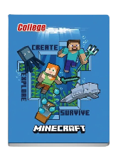 COLLEGE CUADERNO A4 CUADRICULADO MINECRAFT 80 HOJAS