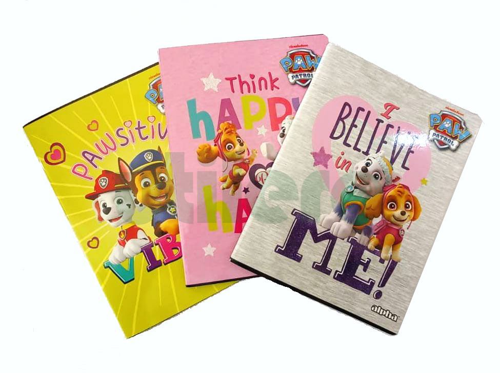 ALPHA CUADERNO A4 CUADRI PAW PATROL 92H 