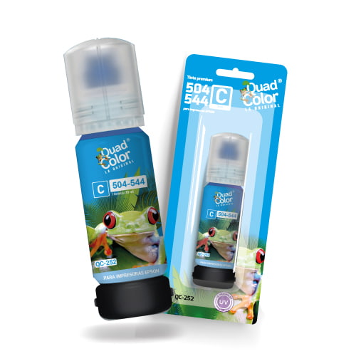 QUADCOLOR TINTA QC-252 EPSON 544/504 CYAN 70 ML