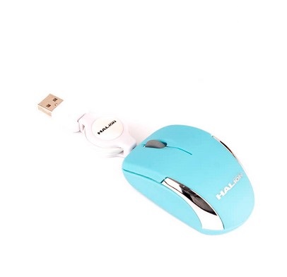 HALION MOUSE HERMES MINI M1858 USB CELESTE RETRACT