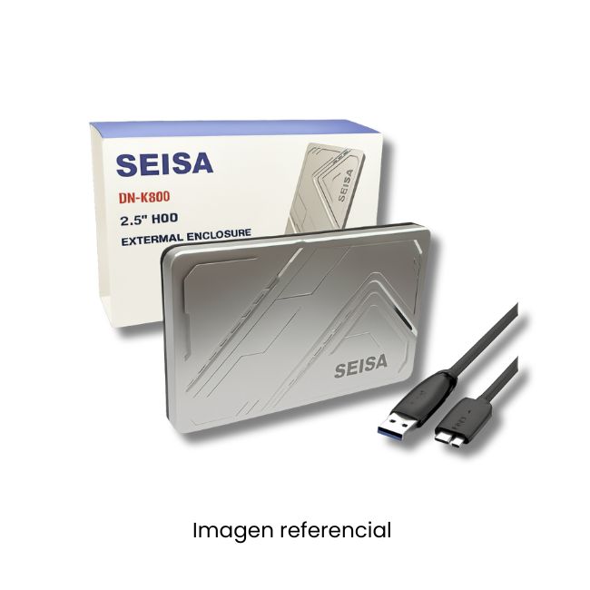 SEISA CASE PARA DISCO DURO DN-K800 USB 3.0 SATA 2.5PULG ALUMINIO PLATEADO