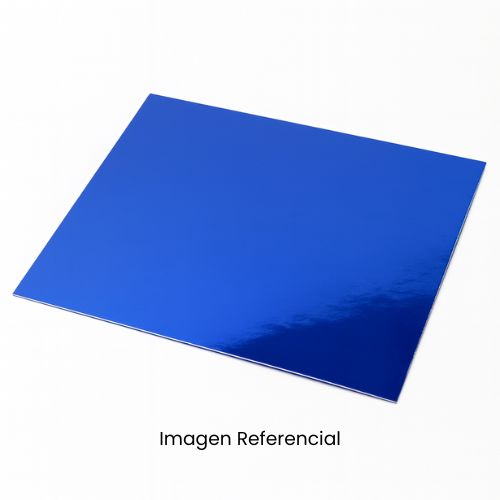 CARTULINA METALICA ESPEJO AZUL 65x47CM APROX