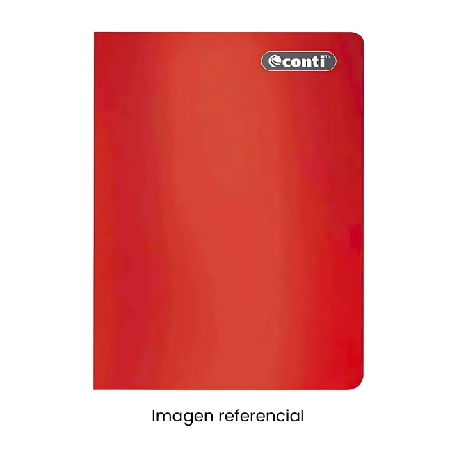 CONTI CUADERNO A4 CUADRI M/ROJO SOLIDO 80H 