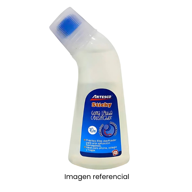 ARTESCO GOMA LIQUIDA TRANSPARENTE 70ML C/DOSIFICADOR