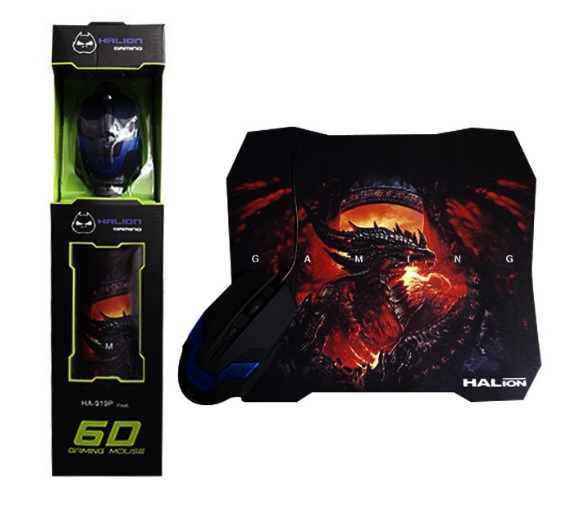 HALION MOUSE GAMER + PAD FREAK HA-919P