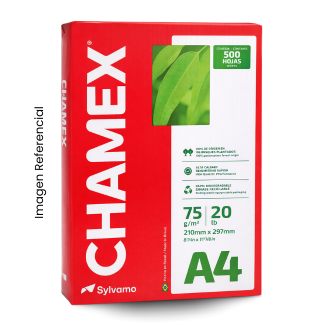 CHAMEX PAPEL BOND A4 75 GR 1/2 MILLAR