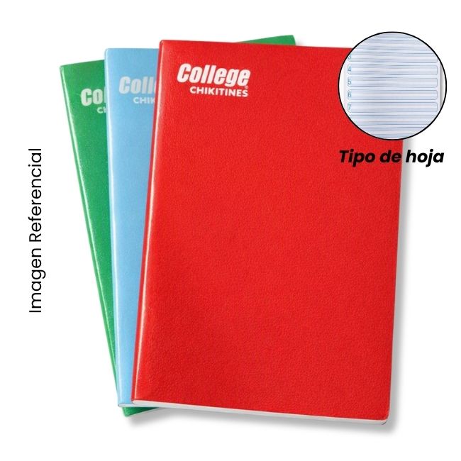 COLLEGE CUADERNO A4 TRIPLEMAX SOLIDO CHIKITINES 80 HOJAS 