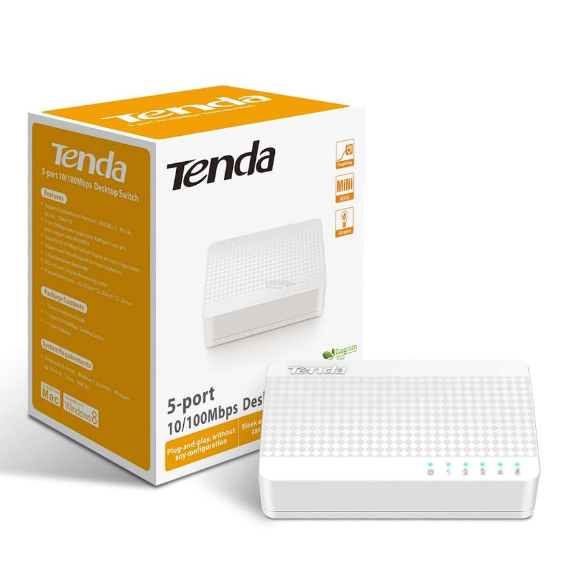 TENDA SWITCH ETHERNET 5 PUERTOS 10/100 MBPS