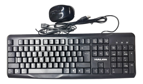 HALION KIT TECLADO Y MOUSE USB HA-429C