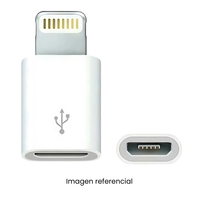 ADAPTADOR OTG DE MICRO/TIPO V8 A IPHONE METAL