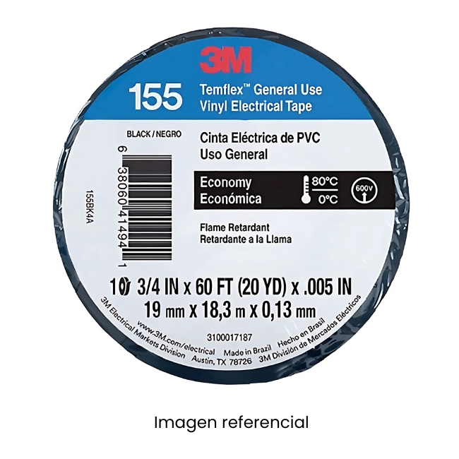 CINTA AISLANTE 3M NEGRO 1000