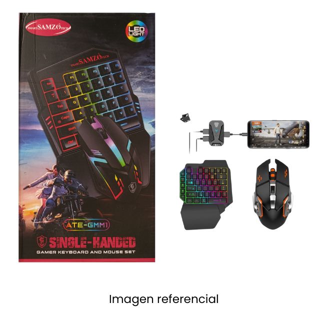 KIT GAMER BLUETOOTH 4 EN 1 PARA CELULAR + MOUSE + TECLADO + RECEPTOR 