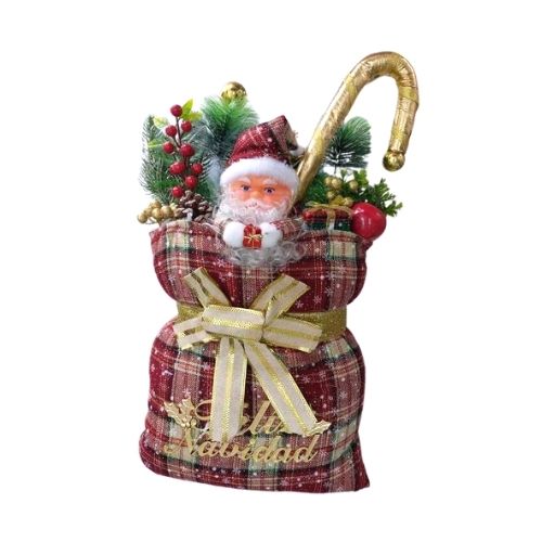 NVD BOLSA TEJIDO NAVIDEÑO C/LUZ