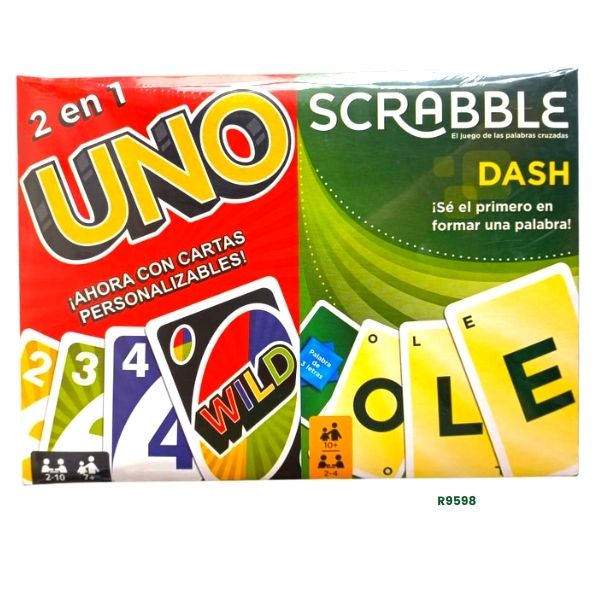 JUEGO UNO Y SCRABBLE 2 EN 1