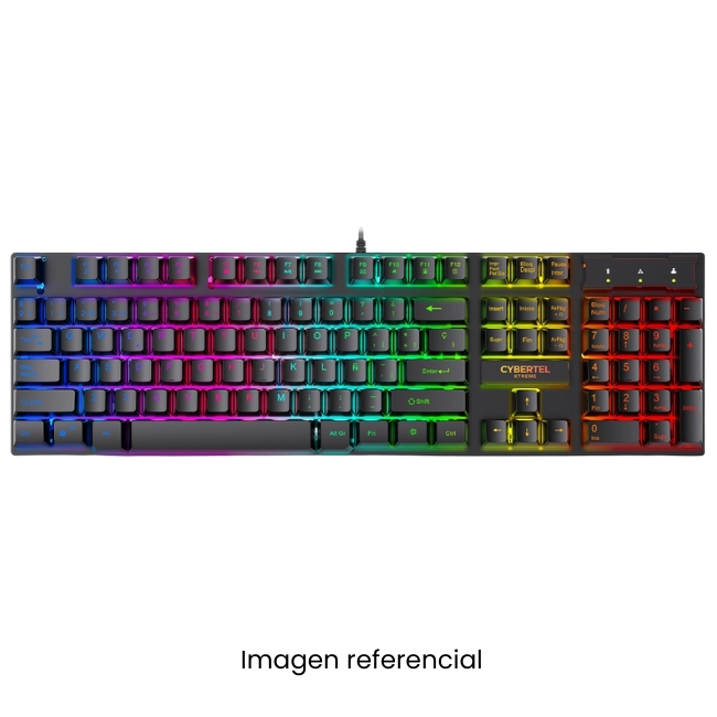 CYBERTEL TECLADO GAMER XTREME CYB K505 LED RGB MULTIMEDIA