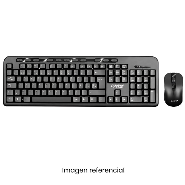 CYBERTEL KIT TECLADO + MOUSE INALAMBRICO EBONY CYB T800