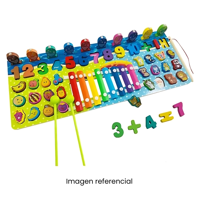 PIANO DE MADERA CON ENCAJE 5 EN 1 ABC0036