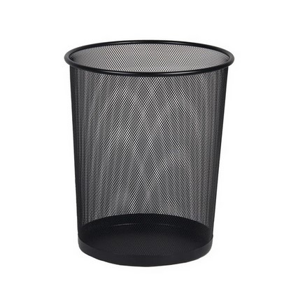 OVE PAPELERA METAL REJILLA NEGRO