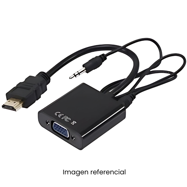 ADAPTADOR HDMI A VGA + AUDIO 21CM