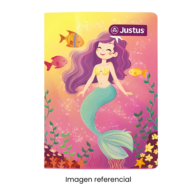 JUSTUS CUADERNO A4 CUADRI DISEÑO MUJER 80H 