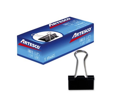 ARTESCO BINDER CLIPS 1 1/4PULG 32MM CJX12