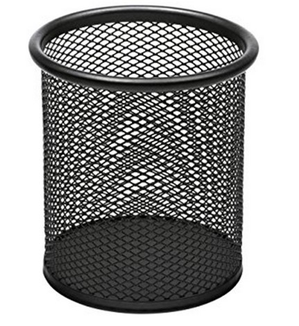 TWINS PORTA LAPIZ CIRCULAR MALLA METALICA NEGRO AR-01015