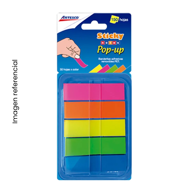 ARTESCO BANDERITAS POP UP NEON 30H 5 COLORES