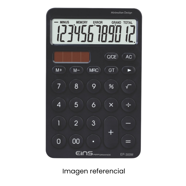 EINS CALCULADORA EP-300M BK 12DIG NEGRO