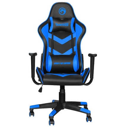 MARVO SILLA GAMER SCORPION CH-106 AZUL INCLINACIÓN 360°