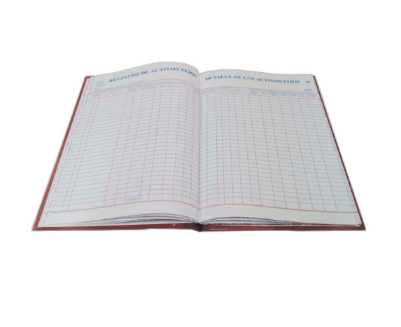 LIBRO REGISTRO DE ACTIVOS 50FOLIOS (25 HOJAS)