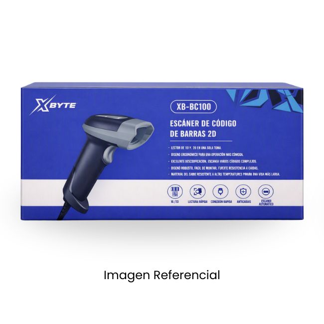 XBYTE LECTOR DE CODIGOS DE BARRAS XB-BC100 2D