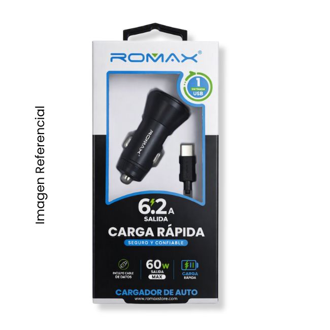 CARGADOR CIGARRERA CARGA RAPIDA + CABLE TIPO C