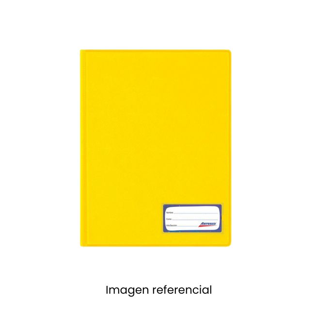 ARTESCO FOLDER A4 DOBLE TAPA C/GUSANILLO AMARILLO