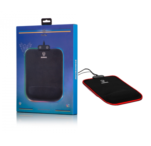MICRONCS PAD MOUSE MIC XP1000 GAMER RGB 26CMX21CM GEAR MACHINE