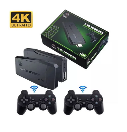 CONSOLA RETRO GAME STICK + 2 MANDO INALAMBRICO RECARGABLE