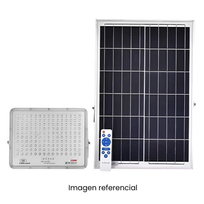 REFLECTOR SOLAR 50W IP66 CONTROL REMOTO Y SENSOR DE LUZ