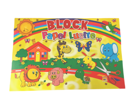 BLOCK PAPEL LUSTRE MULTICOLOR 30X48CM 15HJS