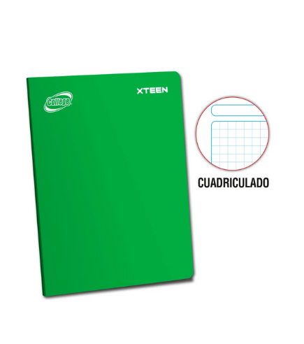 COLLEGE CUADERNO A4 CUADRI XTEEN SOLIDO 80H 
