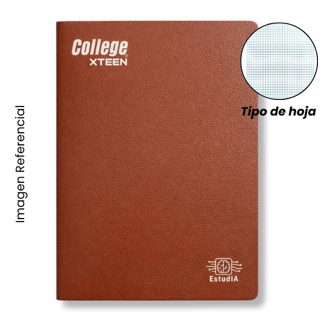 COLLEGE CUADERNO A4 CUADRICULADO XTEEN SOLIDO 80 HOJAS