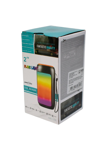 GTS PARLANTE BLUETOOTH 2PULG GTS-1732 FLAME LIGHT LED