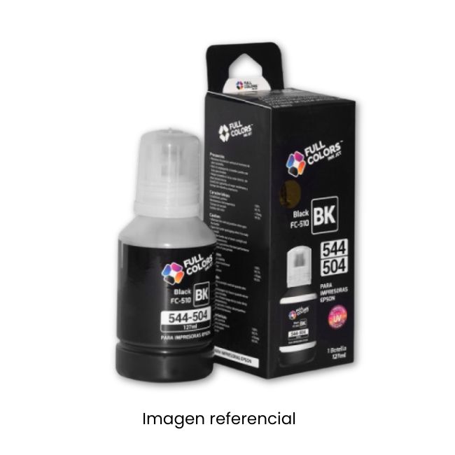 FULLCOLORS TINTA FC-510 EPSON 544/504 NEGRO 127ML
