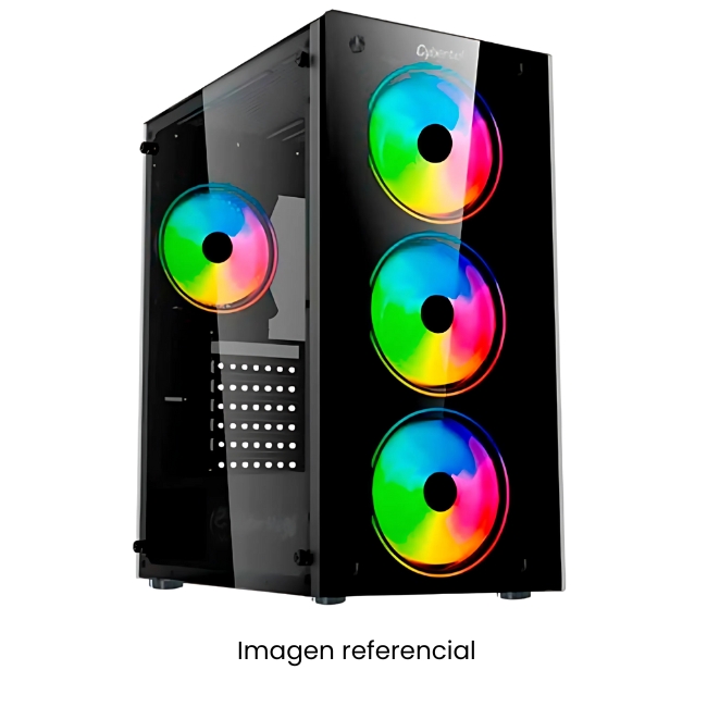 CYBERTEL CASE PC GAMER CBX5006 VANGUARD 3XCOOLER RAINBOW 3.0USB SIN FUENTE