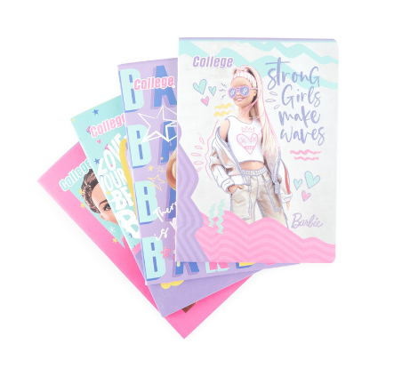 COLLEGE CUADERNO A4 CUADRICULADO BARBIE 80HOJAS A25
