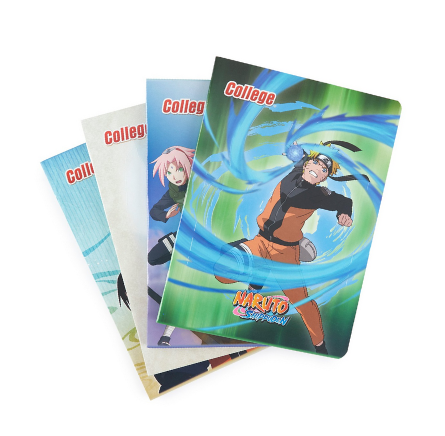COLLEGE CUADERNO A4 CUADRI NARUTO 80H A24