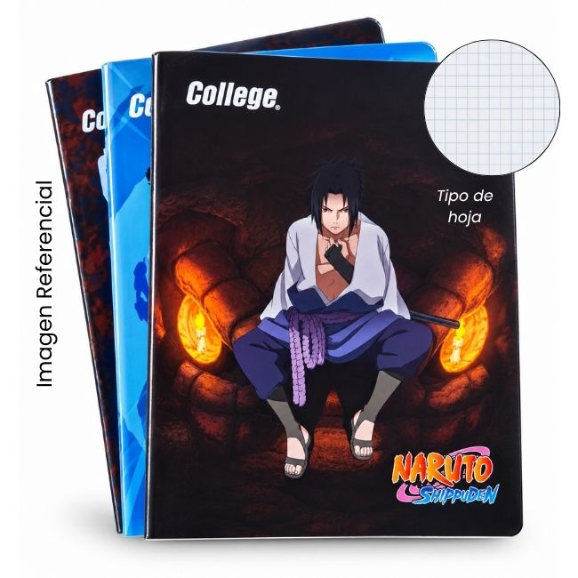 COLLEGE CUADERNO A4 CUADRICULADO NARUTO 80 HOJAS A26