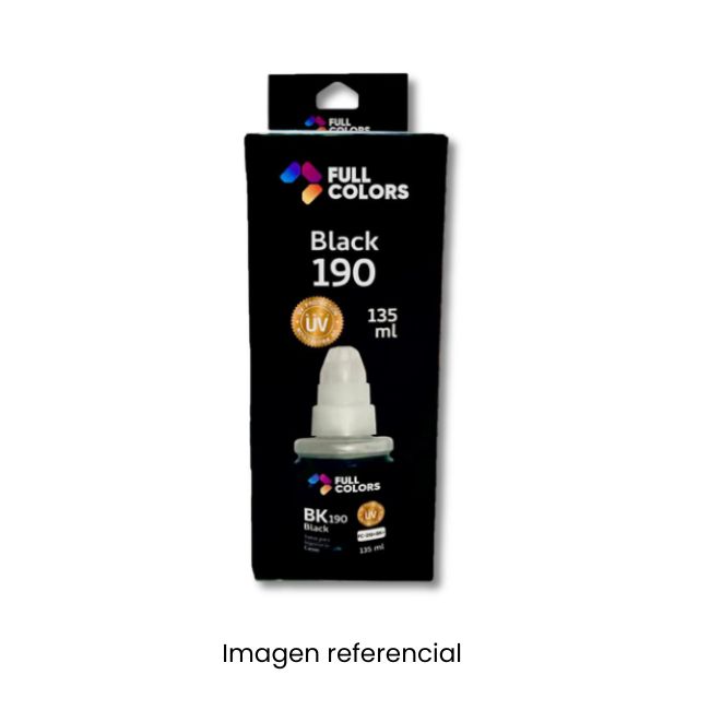 FULLCOLORS TINTA GI-190 CANON NEGRO 135 ML