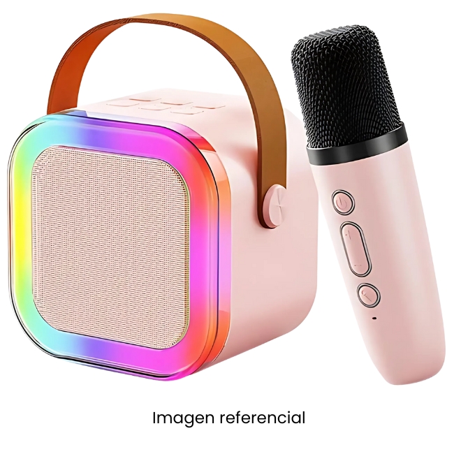 PARLANTE BLUETOOTH KARAOKE LED + 1 MICROFONO K12-01