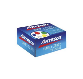 ARTESCO CHINCHES DE COLORES 10MM 100PCS